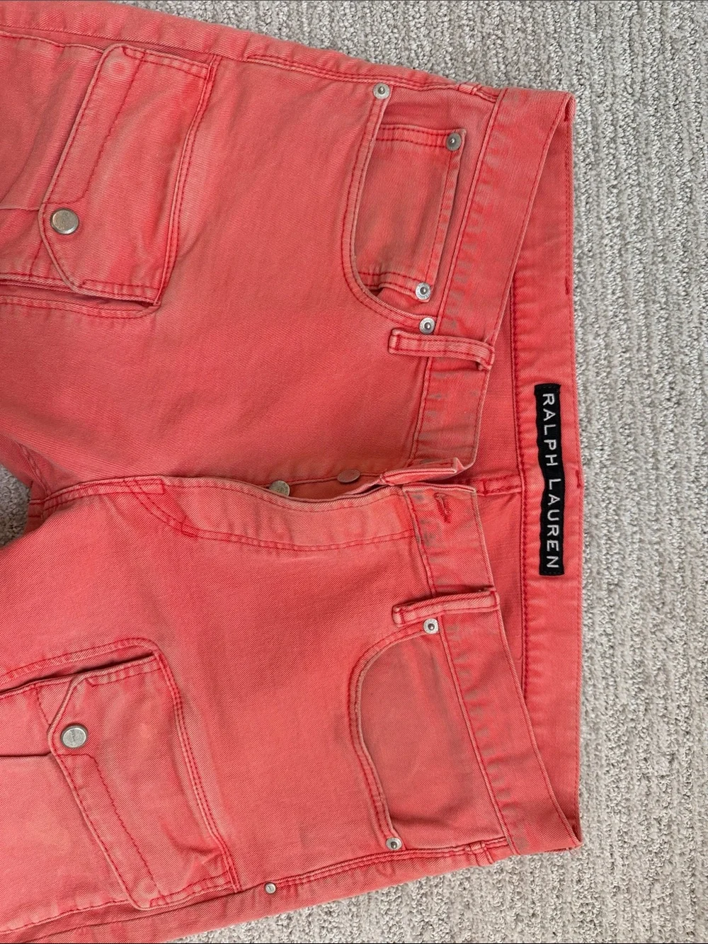 Ralph Lauren Men’s Coral Cargo Moto Jeans Black Label 34x34 slim fit